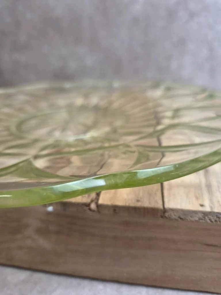 Large antique aurlane glass plate – 31 cm – photo 6